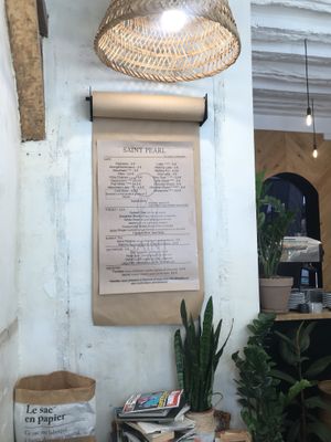 Menu at Saint Pearl in Paris