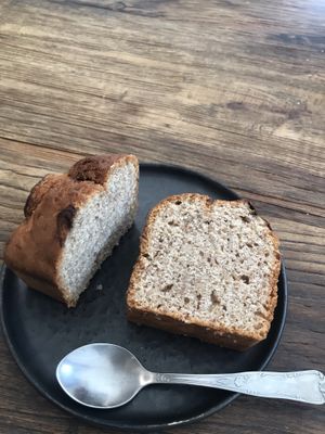 Vegan banana bread at Saint Pearl in Paris