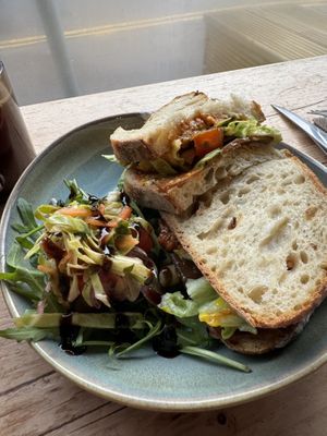 Bacon, a o and lettuce  #Veganuary at Meadow Road Coffee in Glasgow