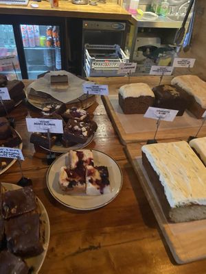 Some vegan cakes at Meadow Road Coffee in Glasgow