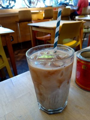 Iced coffee at Look Mum No Hands in London