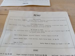 Breakfast menu at Look Mum No Hands in London