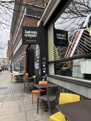 Outside  #Veganuary at Look Mum No Hands in London