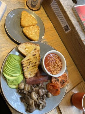 Plant based breakfast (they didn’t have any vegan sausages)  #Veganuary at Look Mum No Hands in London