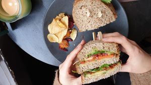 Vegan sandwich  at Anne&Max in Haarlem