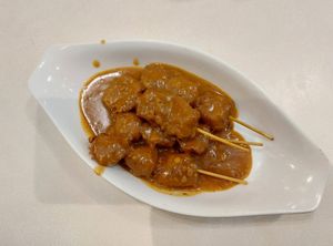 Chicken Skewers with Satay Sauce 沙嗲雞串 at Sino Vegetarian Restaurant 大中華素食 in Kowloon
