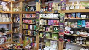 Well stocked shelves at One Planet in Accrington