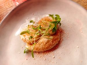 Menu vegan de la St Valentin - céleri façon st jacques at Marclee in Paris