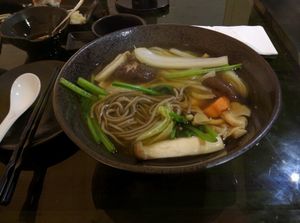 Yasai Soba - RM20 (with the option of Udon)
Big portion, generous with the vegetables and mushroom. The broth is light, clean and very tasty, well seasoned. at Koyaku in Kuala Lumpur