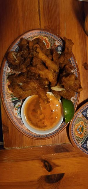 Oyster mushroom wings at Chez Tao in Quebec