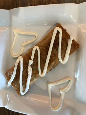 Phyllo strudel with marmalade (house made!) filling at Bravocados in Tofino