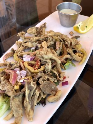 Mushroom calamari  at Bravocados in Tofino