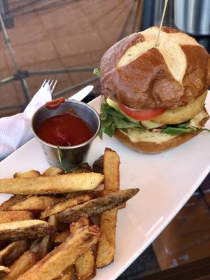 Cowgirl burger at Bravocados in Tofino