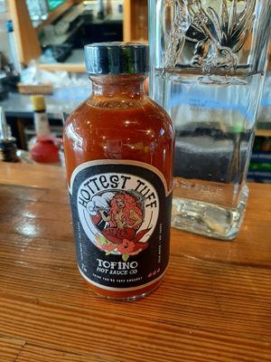 Hot sauce!!! Made by one of the chefs at Bravocados in Tofino