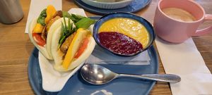 Feature bao with good soup! at Bravocados in Tofino