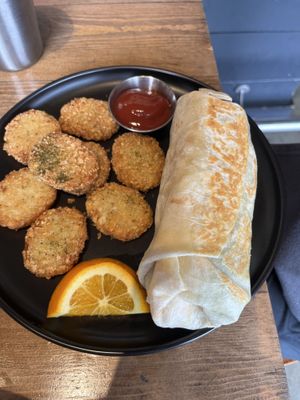 Brekkie burrito  at Bravocados in Tofino