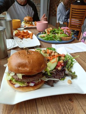 Cowgirl burger at Bravocados in Tofino