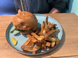 Bravo burger  at Bravocados in Tofino