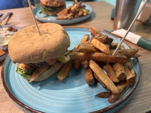 Gluten free bravo burgerr  at Bravocados in Tofino