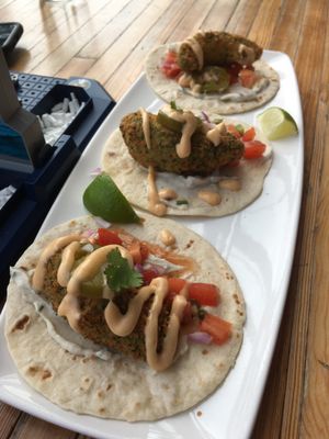 Avocado tacos  at Bravocados in Tofino