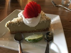 Matcha mint pie 😍 at Bravocados in Tofino
