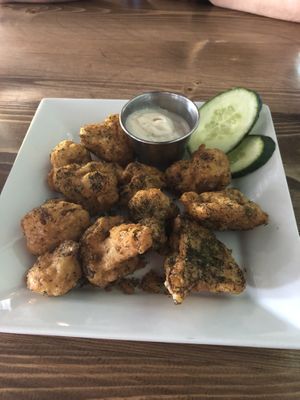 Cauliflower wings  at Bravocados in Tofino