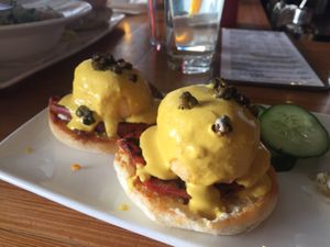 No-salmon Benny  at Bravocados in Tofino