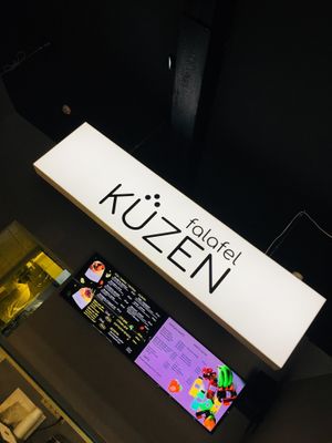 Front desk  at Kuzen Falafel in Kyiv