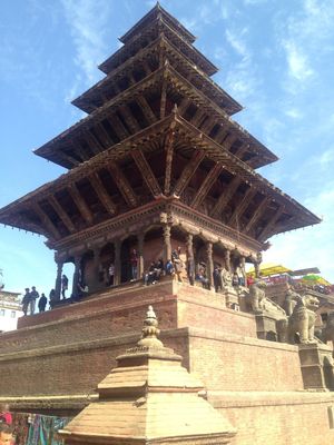 Mahalaxmi Temple in Bhaktapur Durbar Square .  at Veggie Nepal in Kathmandu