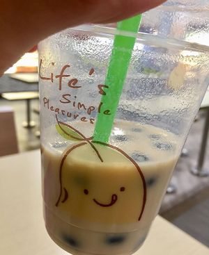 Soy milk 0% sugar with blueberries.   at Mr Bean - Tai Seng St in East Singapore