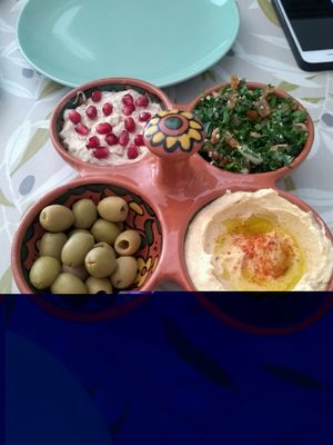 Delicious Palestinian breakfast! at Cafe Palestina in North West London