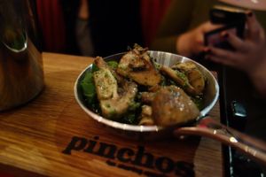 Garlic marinated mushrooms at Pinchos in Kristianstad