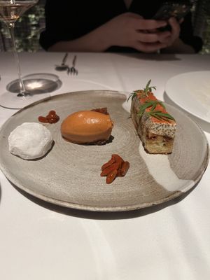Gojiberry dessert  at SHIKI in Vienna