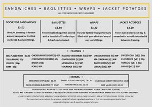 Menu 1 at Keele Postgraduate Association in Keele