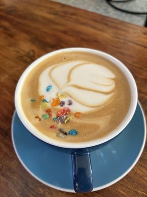 Fruity pebble latte  at Copeka Coffee in Grand Junction