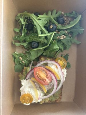 Vegan Triple Threat and salad 😋  at Copeka Coffee in Grand Junction