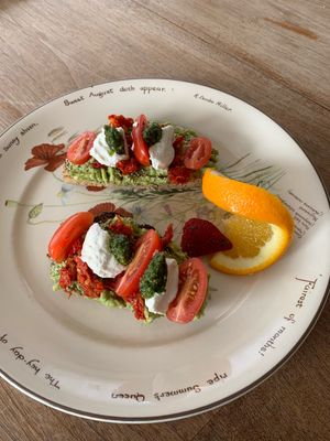 The “Cheap Trick” toast. With house made vegan ricotta.  at Copeka Coffee in Grand Junction