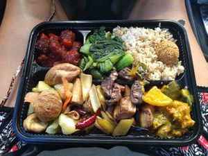 7.99 platter .. oh my at Sweet Veggie in Diamond Bar