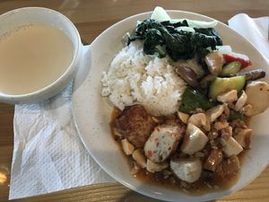 2 new dishes came out after this plate. Got too excited forgot to take pix.  at Sweet Veggie in Diamond Bar