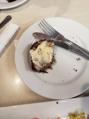 vegan banana bread, some of the best! at Noble Restaurant in Wyoming