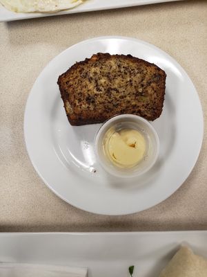 banana bread!! at Noble Restaurant in Wyoming