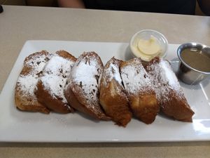 Vegan french toast at Noble Restaurant in Wyoming
