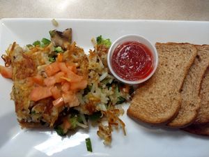 Gardener's hash (vegan) at Noble Restaurant in Wyoming