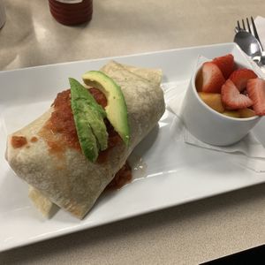 Breakfast burrito at Noble Restaurant in Wyoming