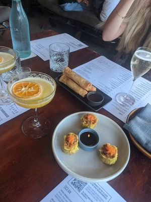 Spring Rolls and smoked sticky rice Shu mai (personal favourite) at Shorehouse  in Townsville