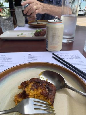 Yellow bean and yam fritters   at Shorehouse  in Townsville