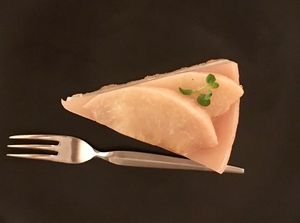 Peach mousse pie at Oteate in Nagoya