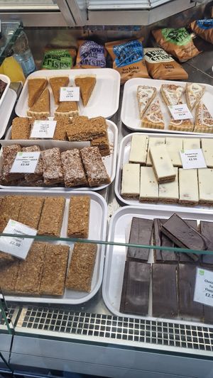 Vegan desserts at The Guildhall Deli in Bath