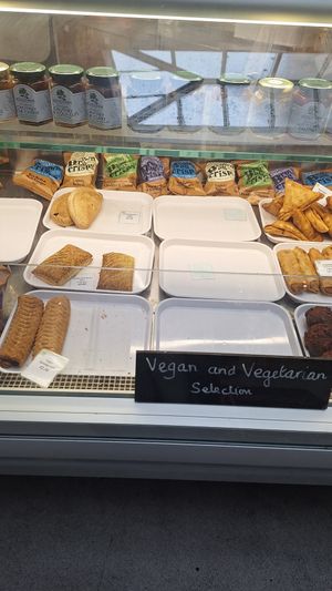 Big vegan sausage rolls and more at The Guildhall Deli in Bath