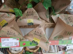 Kale chips, walnut cheese flavor, vegan at Natural Lawson - Motomachi in Yokohama